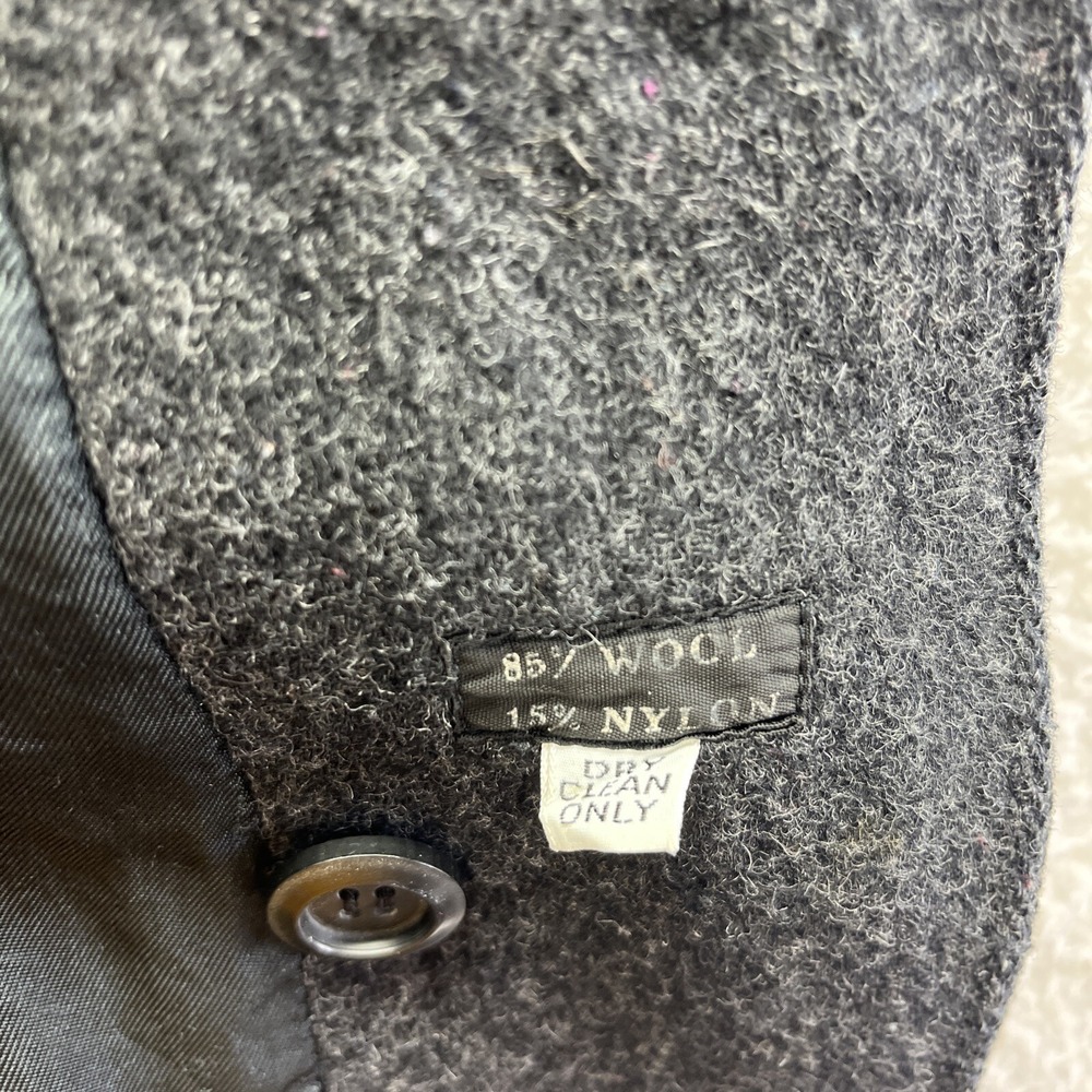 International Scene Coat Womens 7/8 Gray Wool Blend Yogoslavia Classic Vintage - Picture 12 of 16